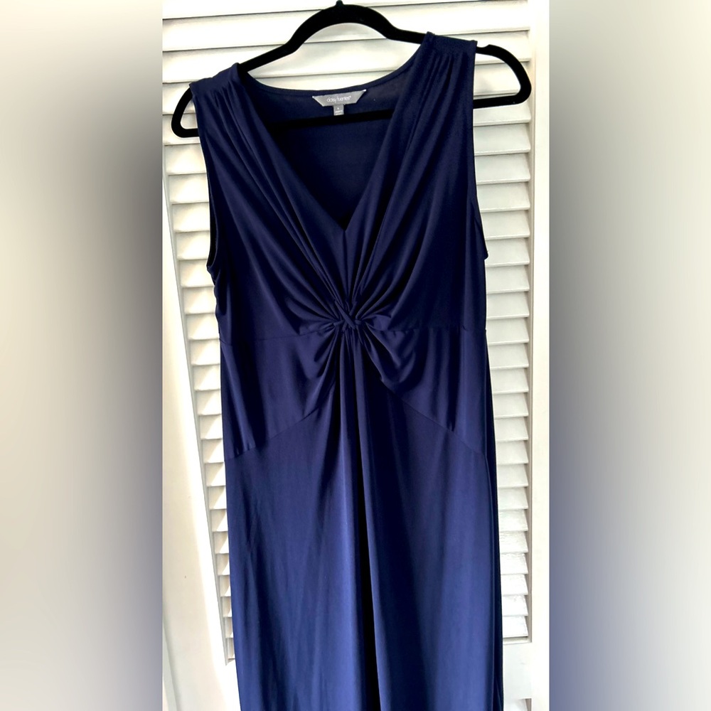 Daisy Fuentes pull over Maxi Dress in Navy Blue size Large